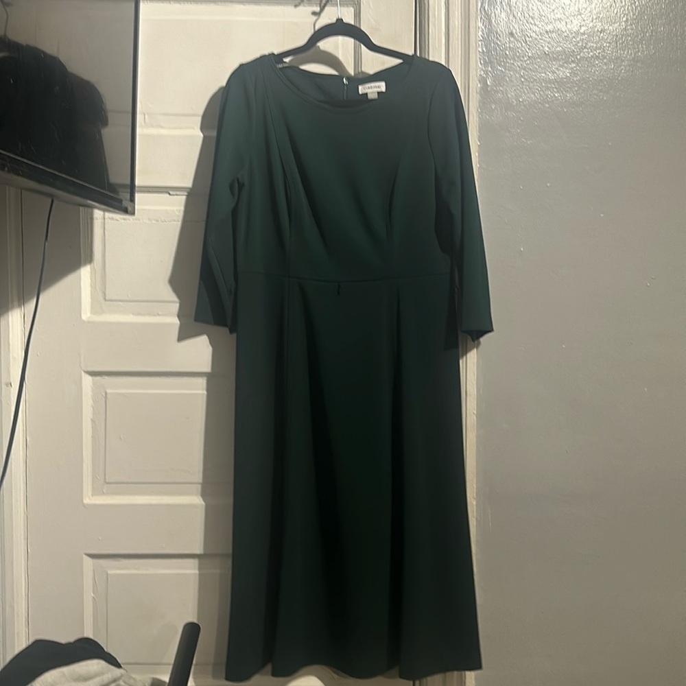Emerald green Calvin Klein dress